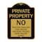 Signmission Private Property Private Property No Tractor Trailers Tow Trucks Delivery Trucks Semi, BG-1824-23247 A-DES-BG-1824-23247 - alternate 1